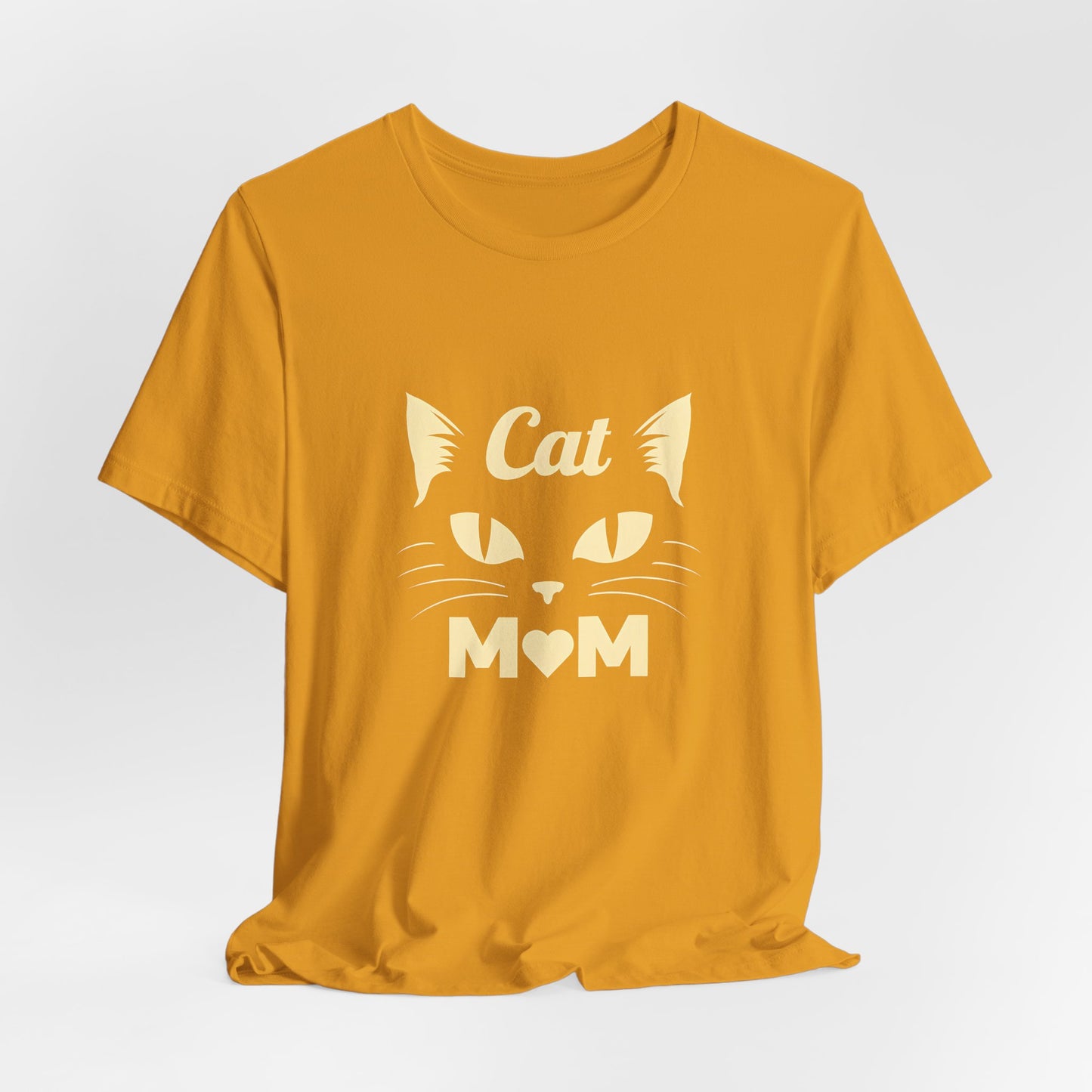 Cat Mom T-Shirt — Cute Cat Face Graphic Tee for Cat Lovers