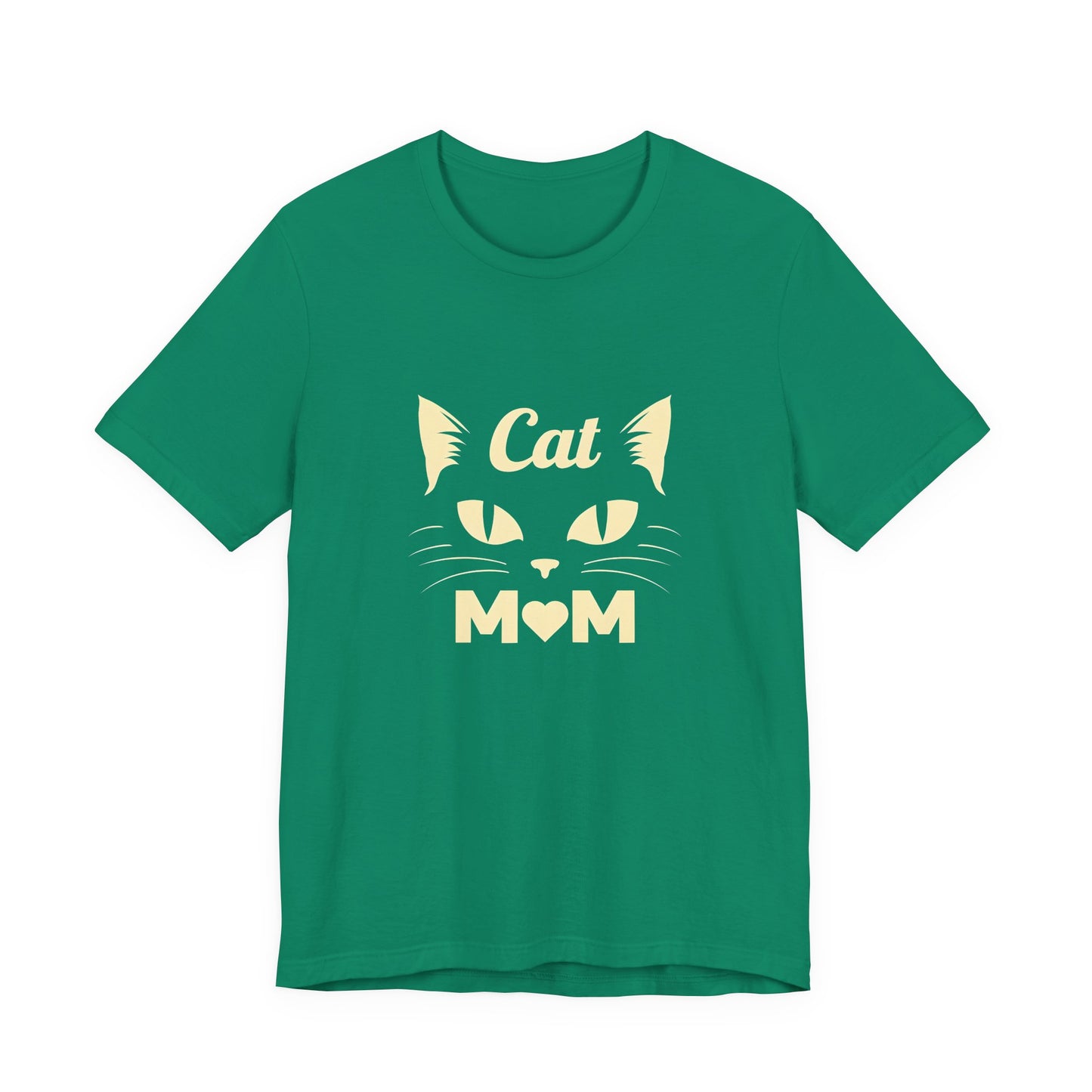 Cat Mom T-Shirt — Cute Cat Face Graphic Tee for Cat Lovers