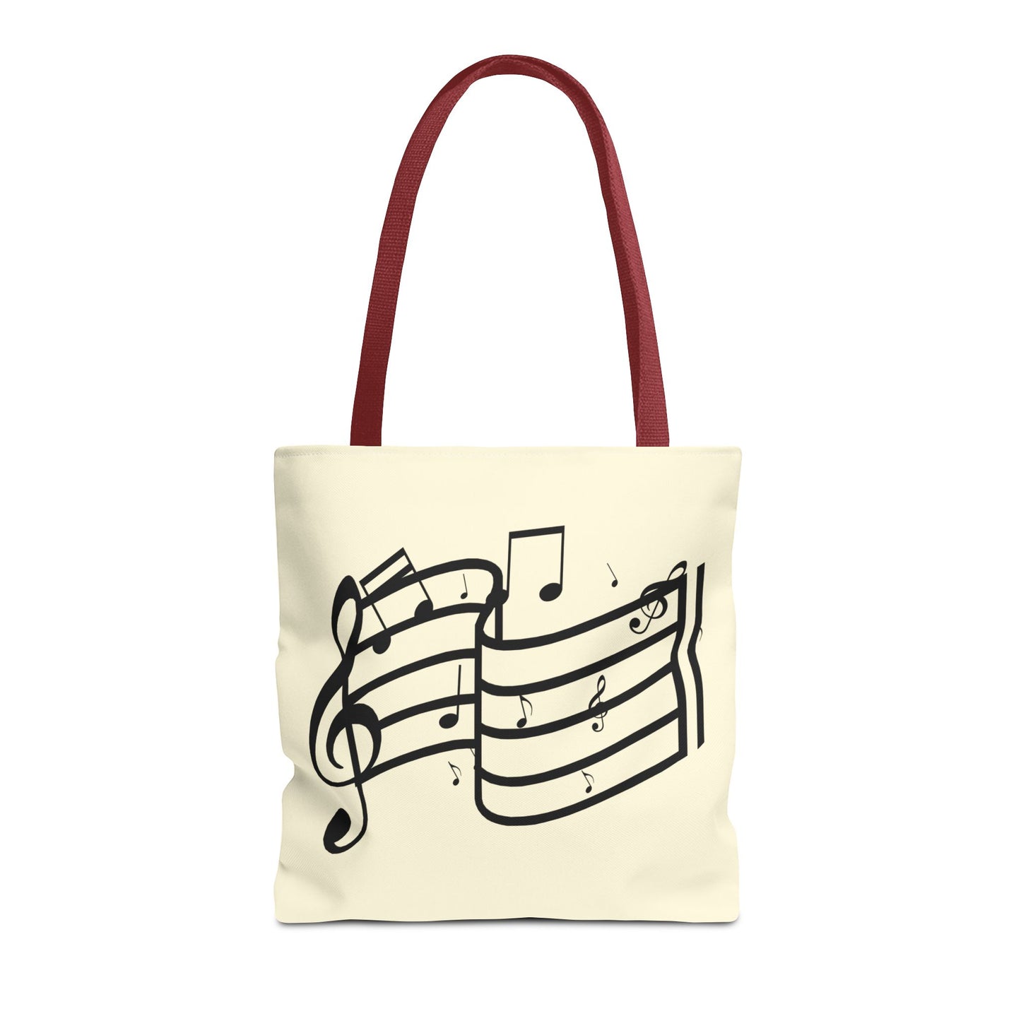 Music Notes Tote Bag — Sheet Melody Canvas Tote for Musicians & Music Lovers