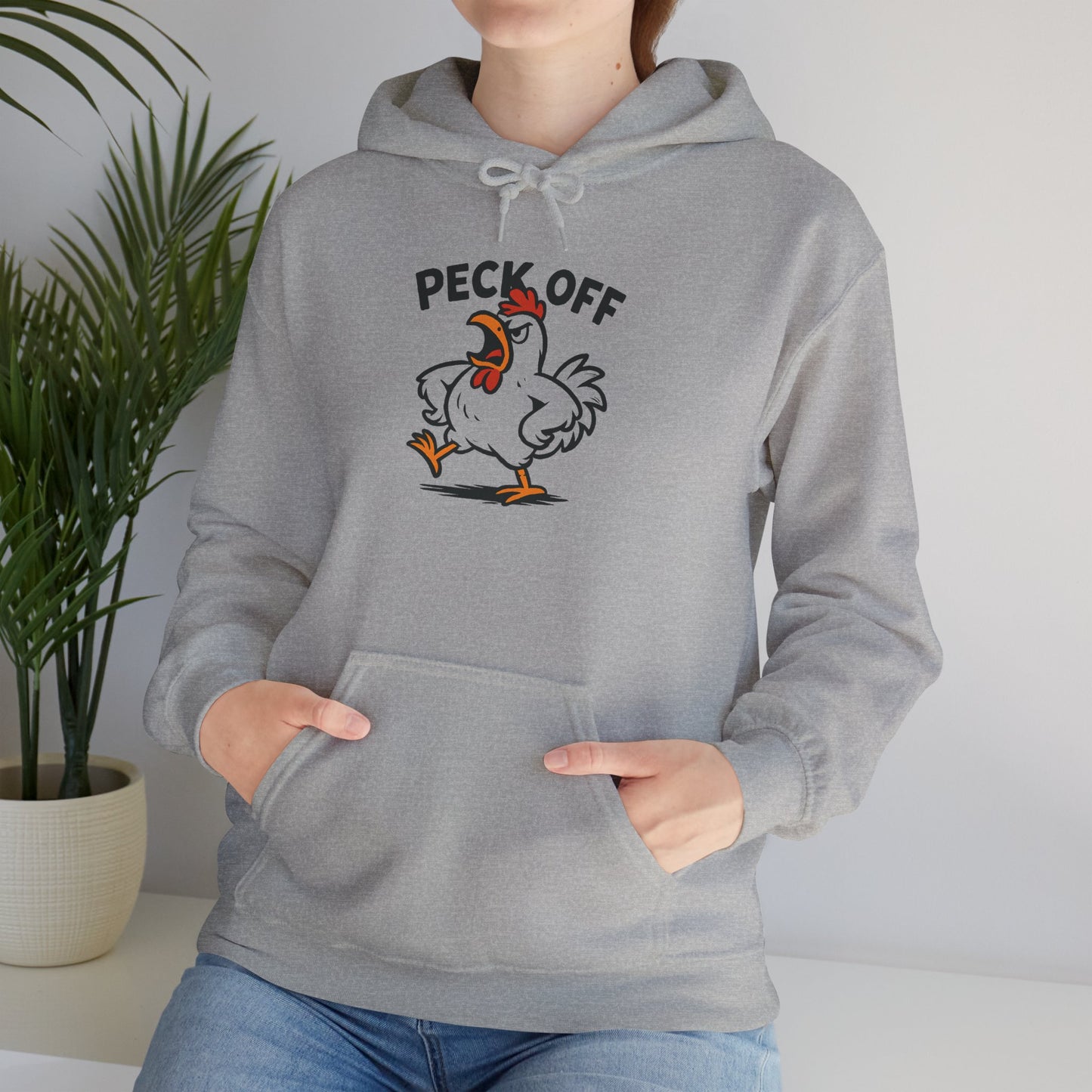 Peck Off Chicken Hoodie – Funny Graphic Poultry Sweatshirt