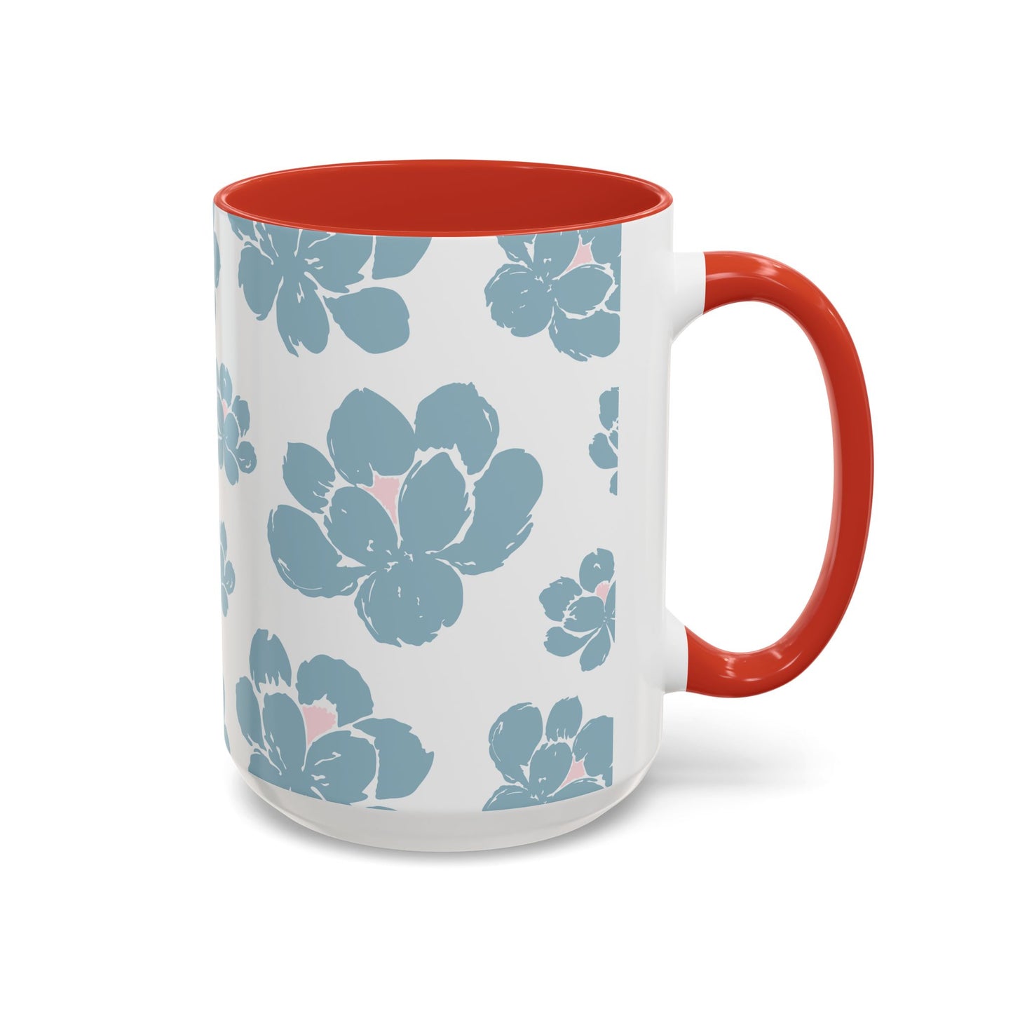 Floral Accent Coffee Mug - Elegant Drinkware, Perfect Gift for Her, Home Decor, Mother's Day, Birthday, Coffee Lovers