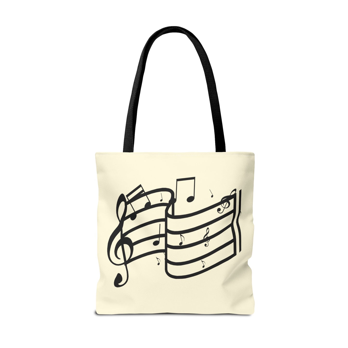 Music Notes Tote Bag — Sheet Melody Canvas Tote for Musicians & Music Lovers