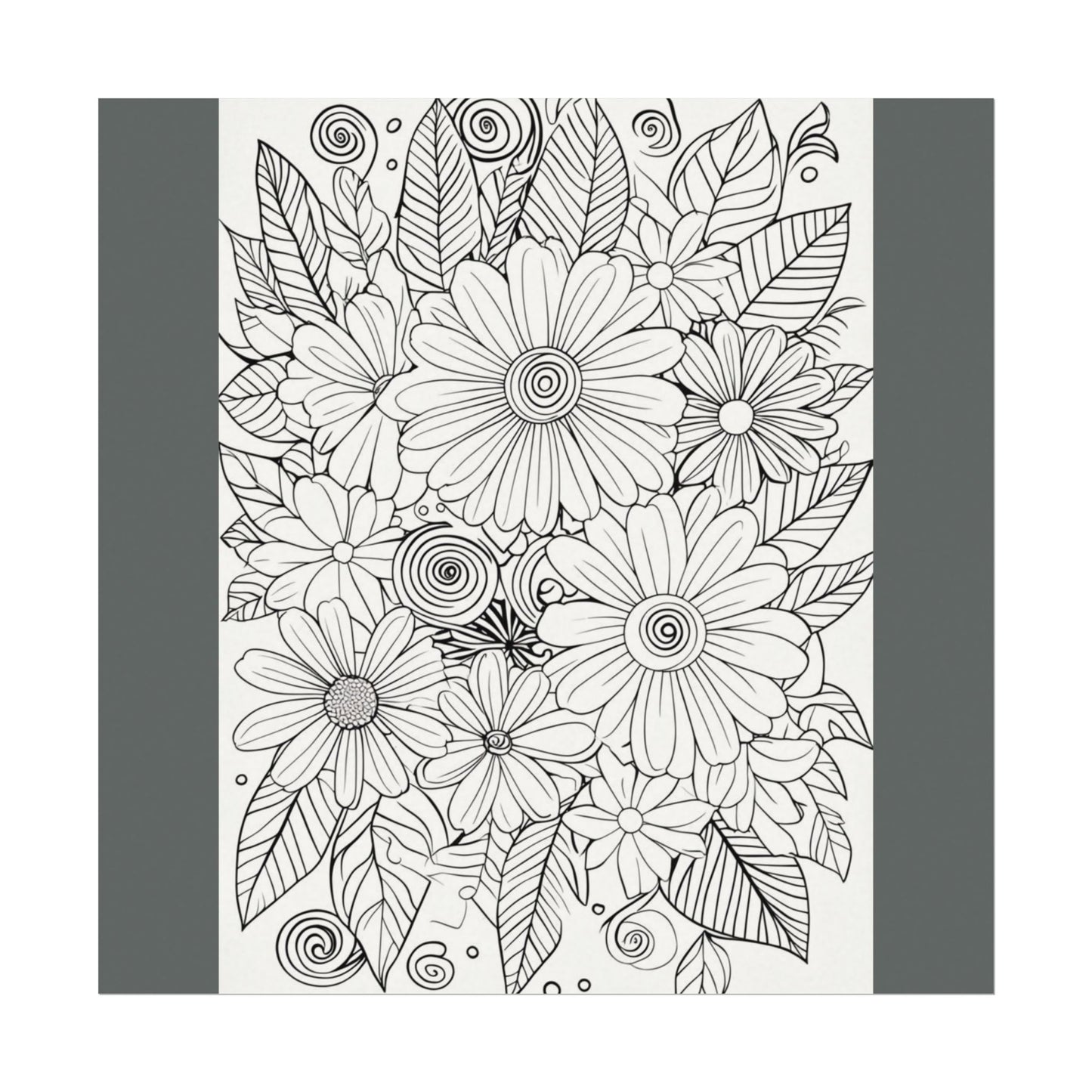 COLOR IT YOURSELF  Line Art Poster — Textured Matte Print