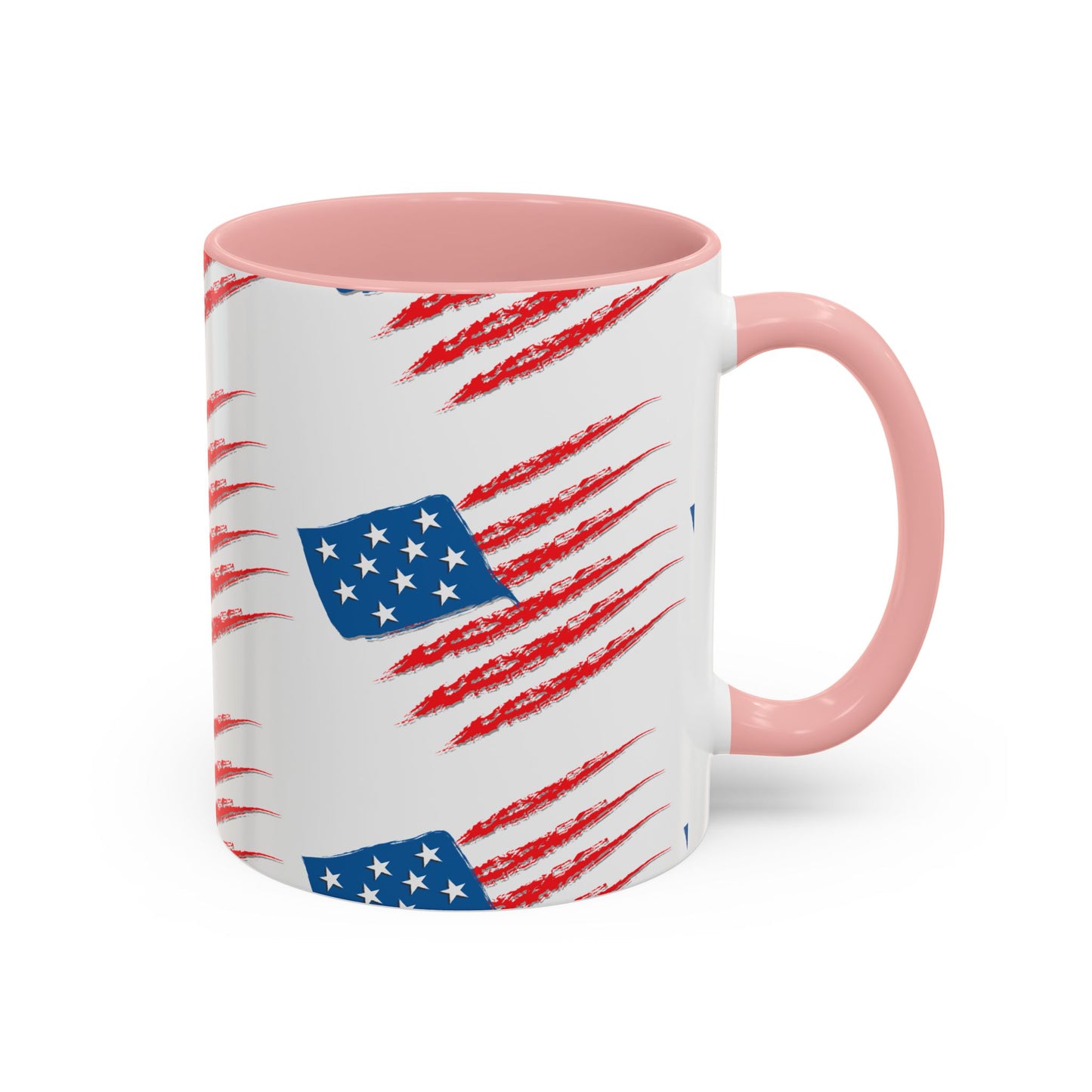 Patriotic Accent Coffee Mug | USA Flag Design