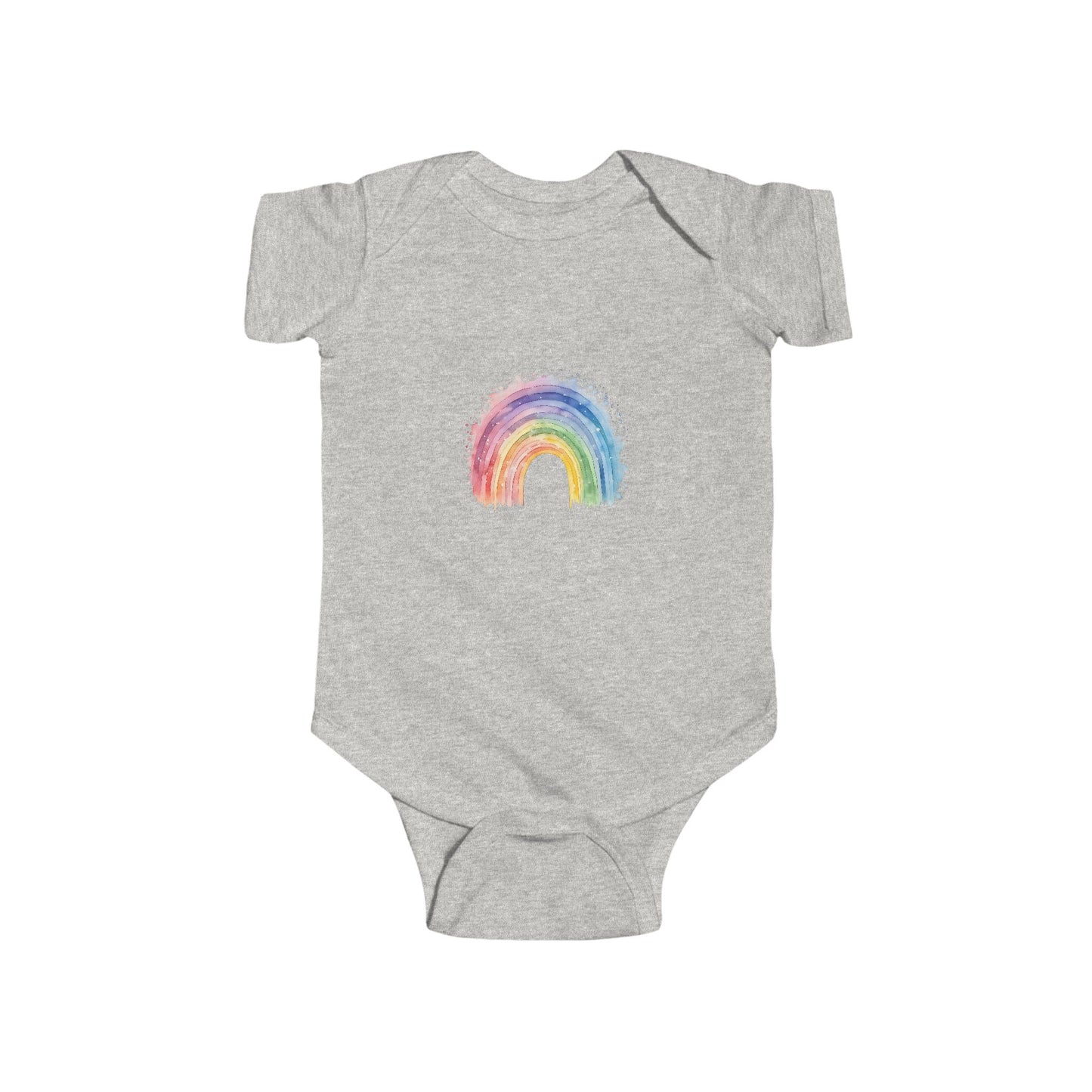 Baby Rainbow Bodysuit – Watercolor Pastel Infant Onesie