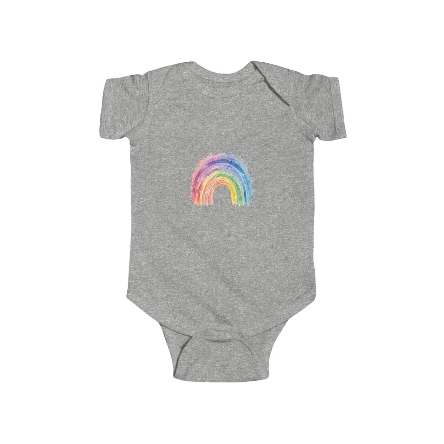 Baby Rainbow Bodysuit – Watercolor Pastel Infant Onesie