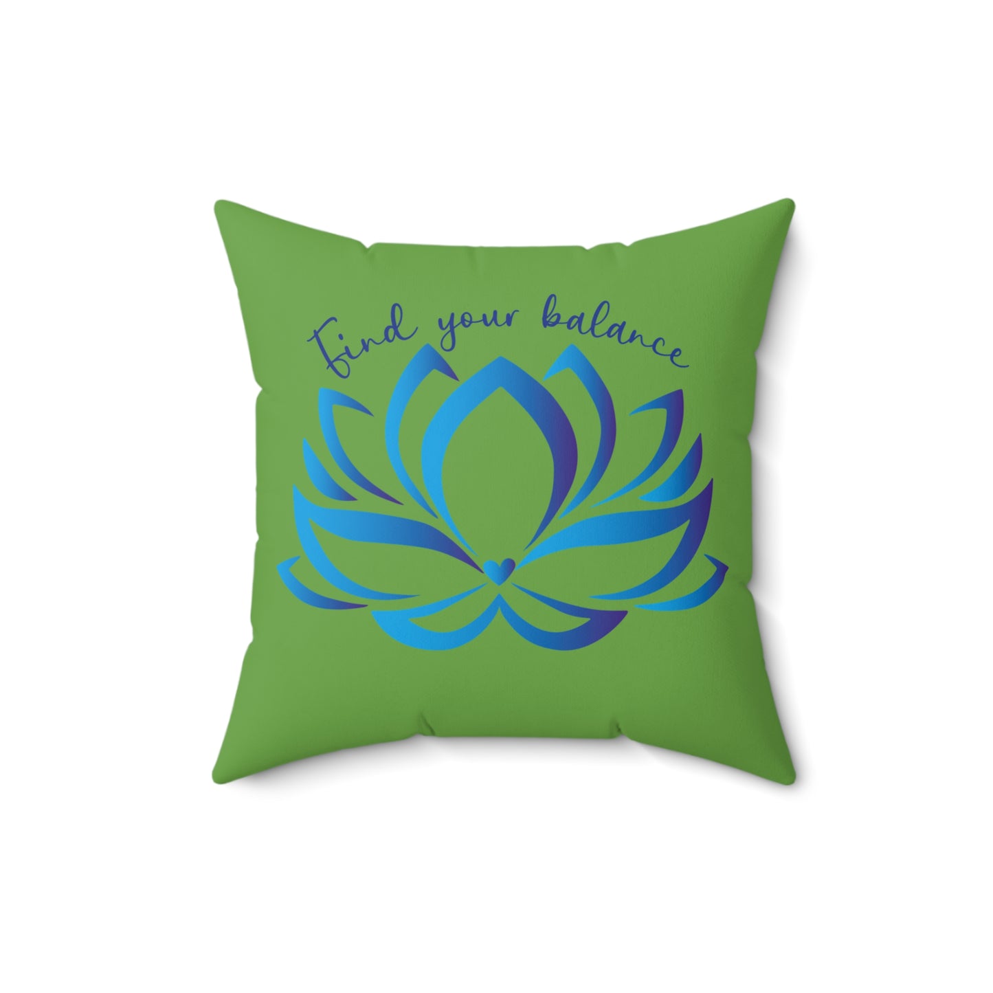 Zen Lotus Square Pillow, Decor Cushion, Meditation Gift, Mindfulness Home Decor, Yoga Room Accent