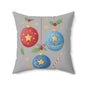 Holiday Ornament Pillow, Decorative Throw Cushion, Festive Home Decor, Christmas Gift, Winter Blanket Accessory, Cozy Seasonal Accent