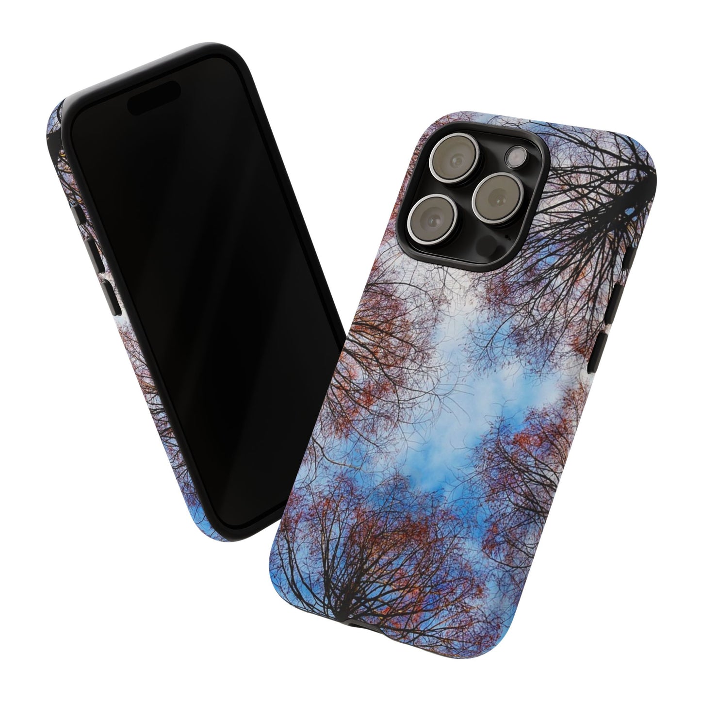 Skyward Trees Phone Case — Nature Forest Canopy Protective Tough Case