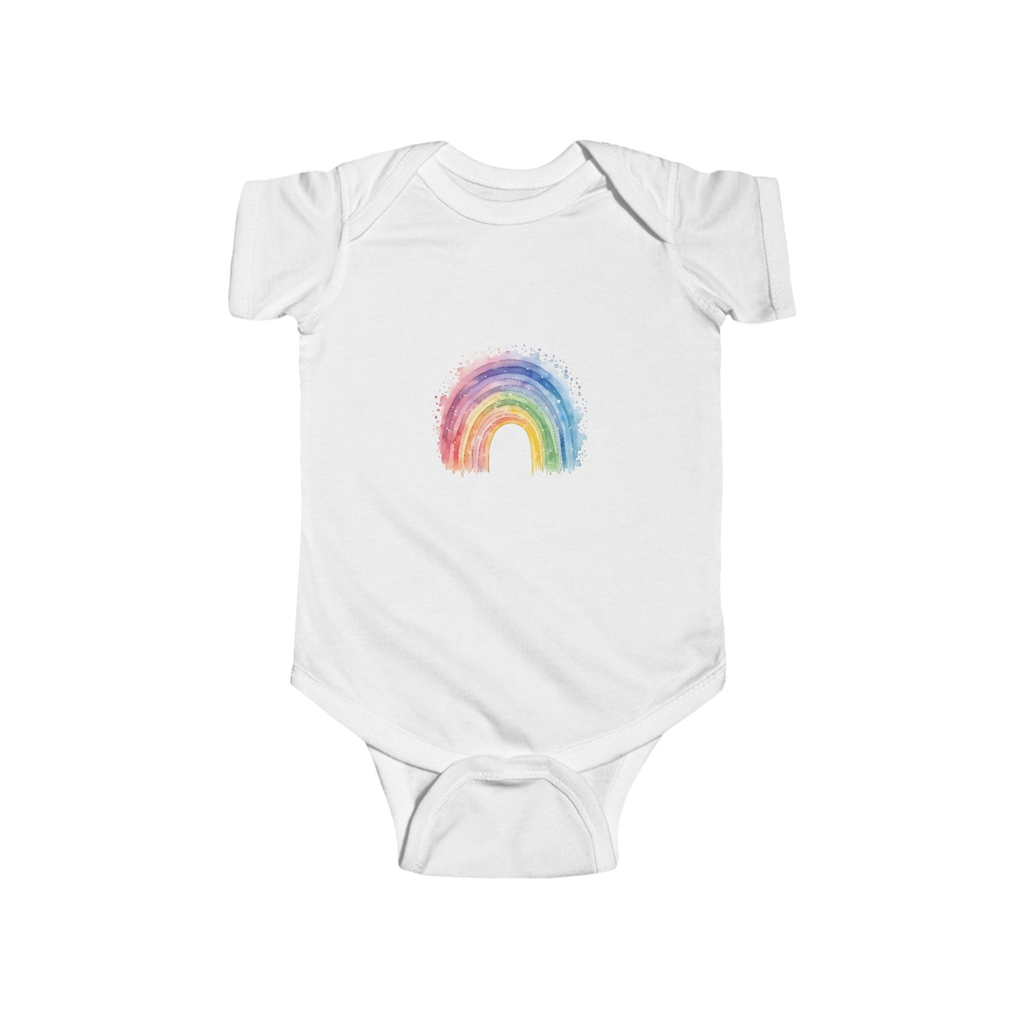 Baby Rainbow Bodysuit – Watercolor Pastel Infant Onesie