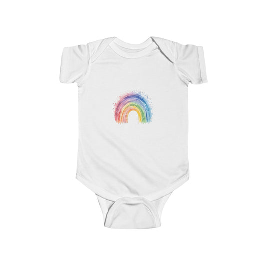 Baby Rainbow Bodysuit – Watercolor Pastel Infant Onesie