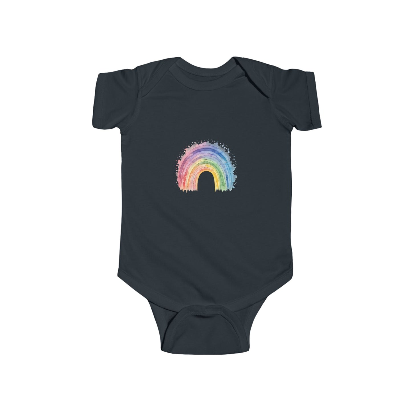 Baby Rainbow Bodysuit – Watercolor Pastel Infant Onesie