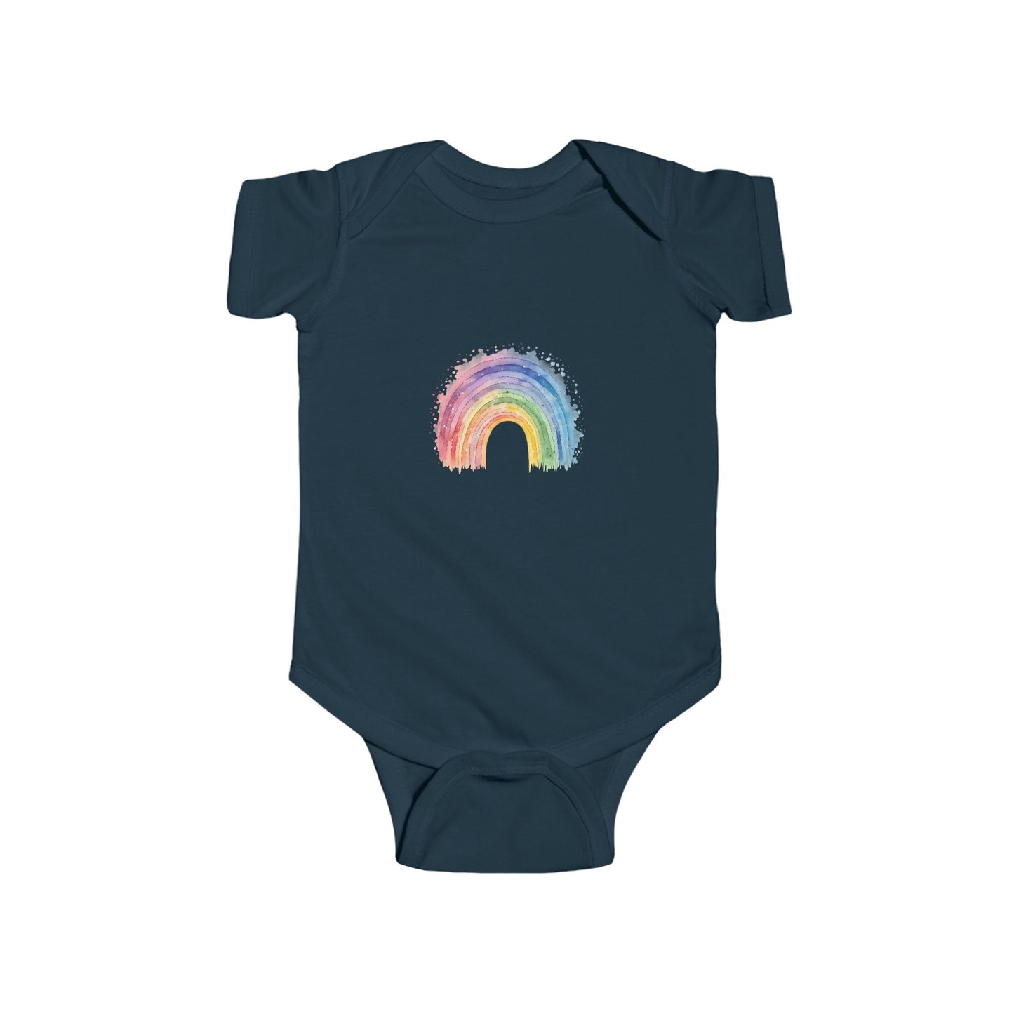 Baby Rainbow Bodysuit – Watercolor Pastel Infant Onesie