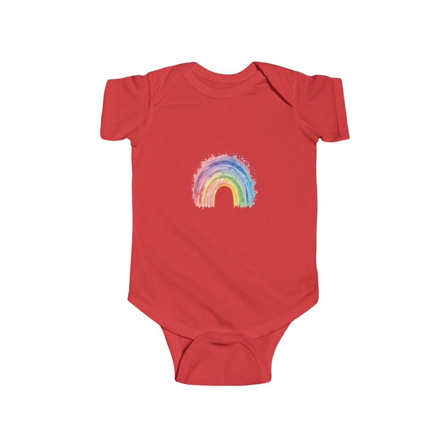 Baby Rainbow Bodysuit – Watercolor Pastel Infant Onesie