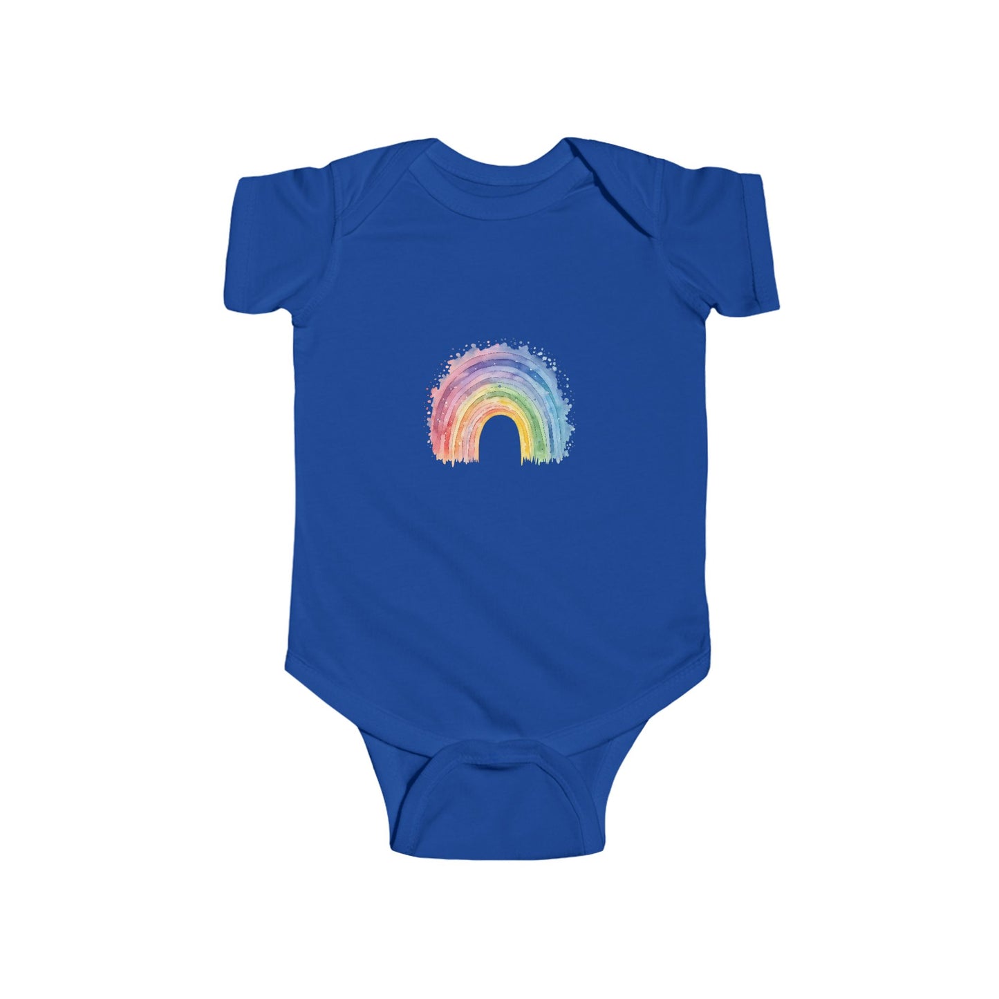 Baby Rainbow Bodysuit – Watercolor Pastel Infant Onesie