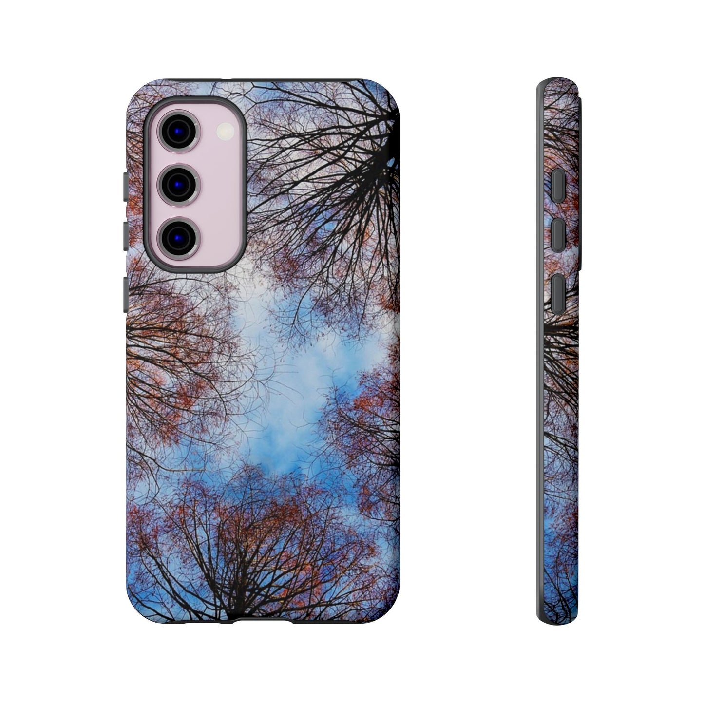 Skyward Trees Phone Case — Nature Forest Canopy Protective Tough Case