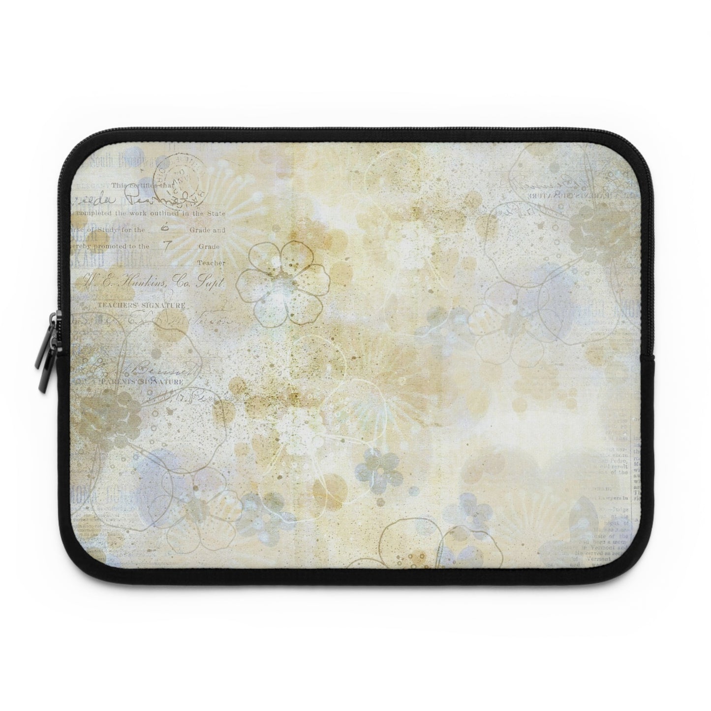 Floral Laptop Sleeve, Elegant Tech Case, Stylish Computer Bag, Perfect Gift for Students, Minimalist Laptop Cover, Travel Accessory
