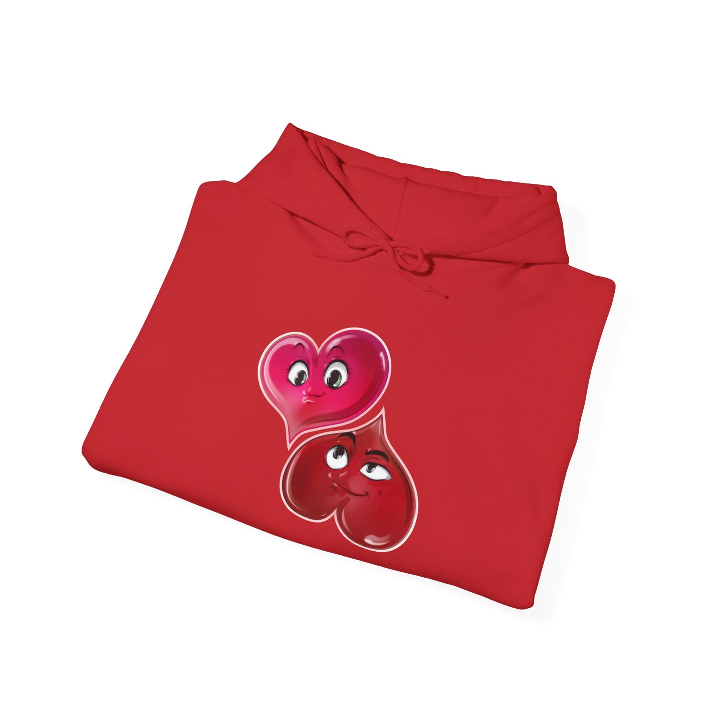Heart Buds Hoodie — Cute Pair of Cheeky Heart Characters, Valentine’s Day Gift