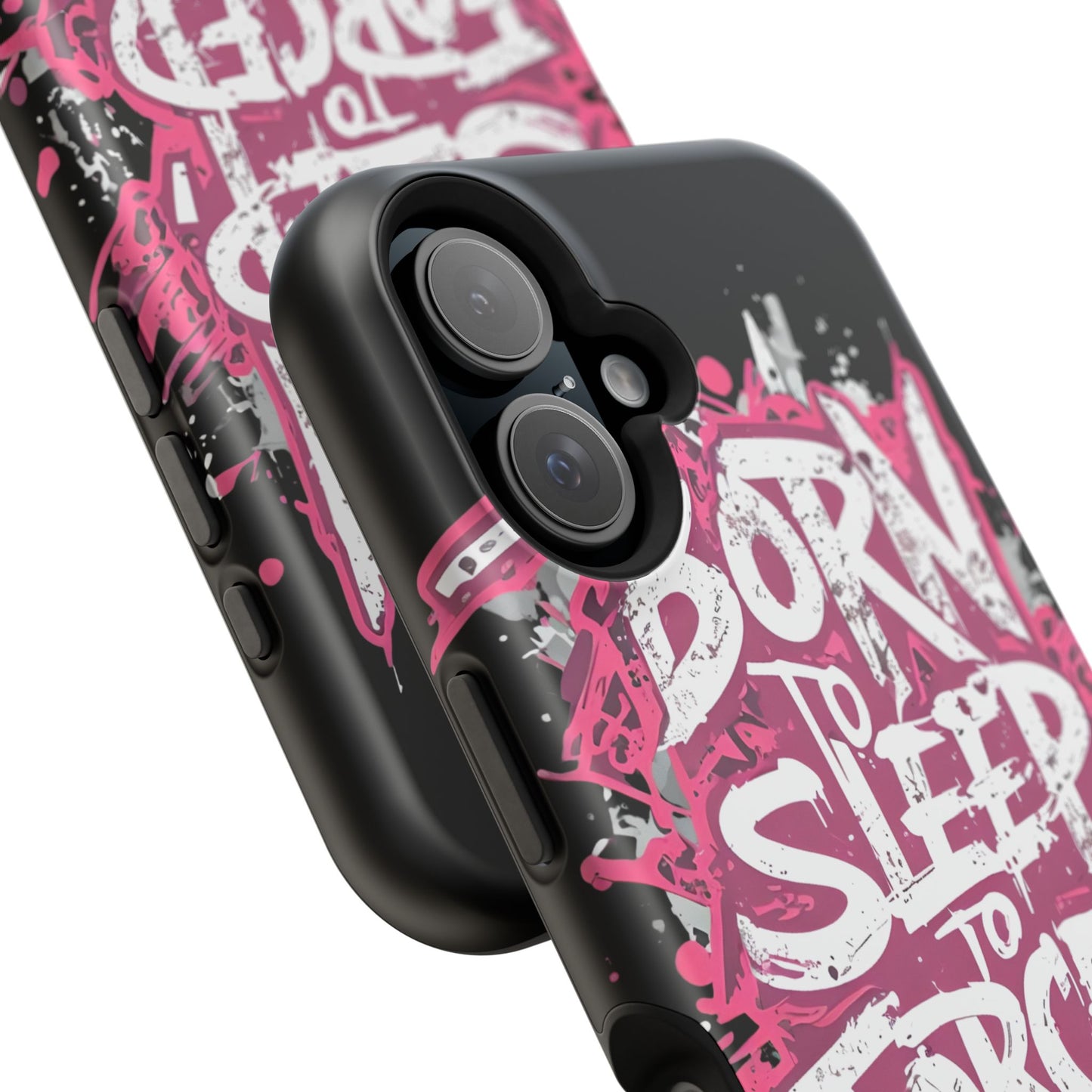 Phone Case — "Born to Sleep, Forced to Work" Impact-Resistant Magnetic Case