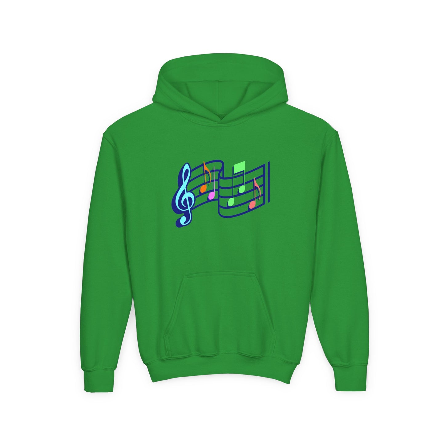 Kids Music Notes Hoodie — Colorful Treble Clef & Sheet Music Sweatshirt