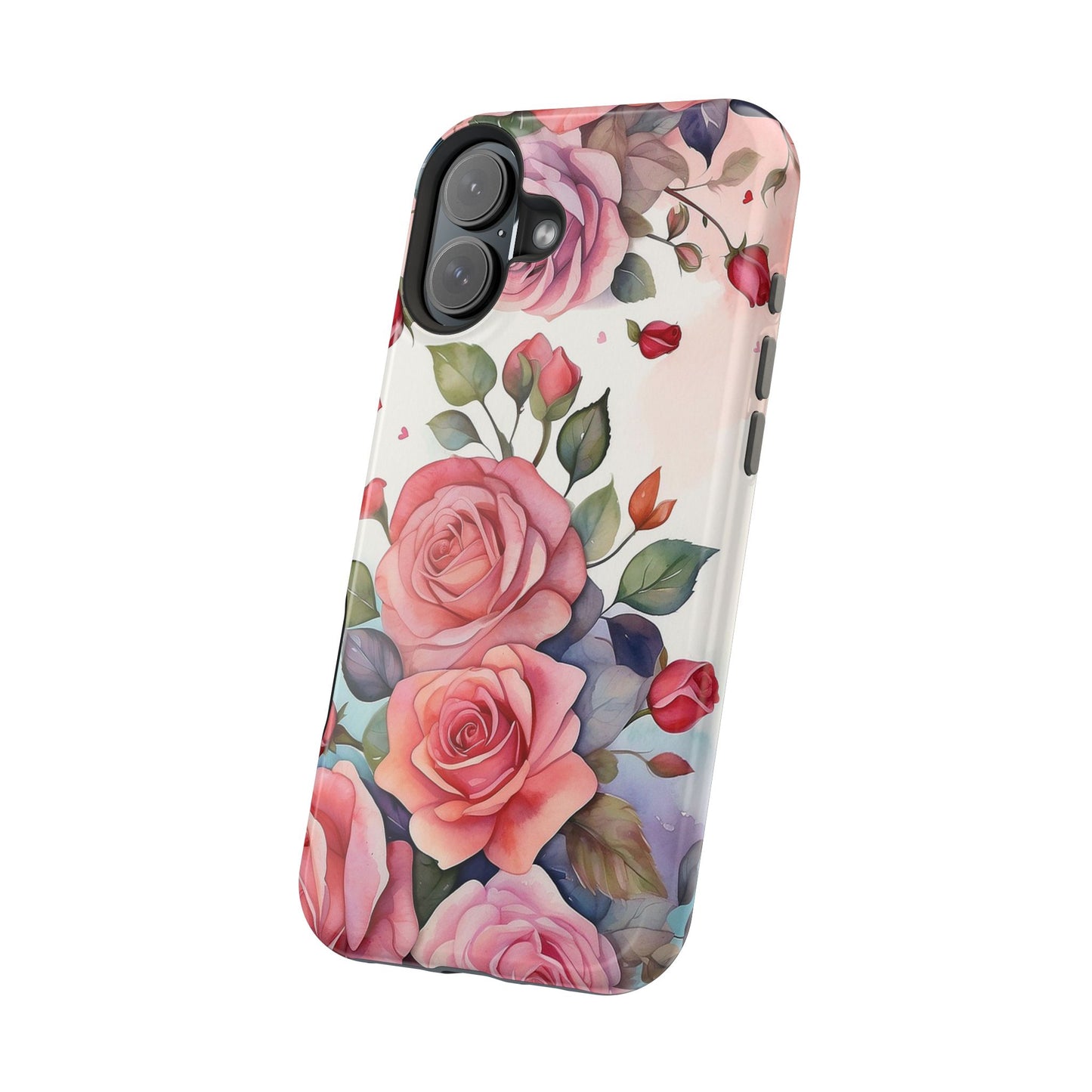 Floral Rose Magnetic Phone Case — Impact-Resistant Protective Cover