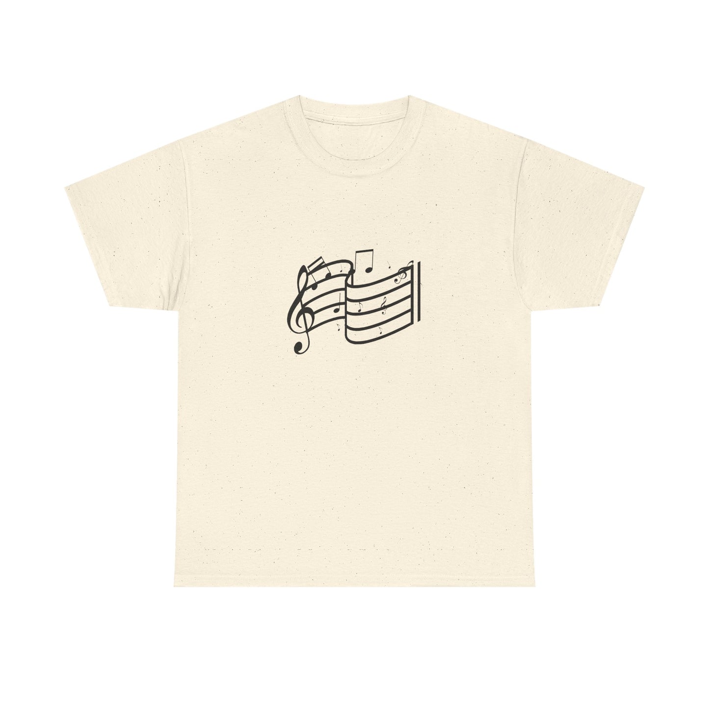 Music Notes T‑Shirt — Minimalist Sheet Music Tee for Musicians & Music Lovers