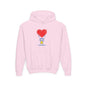 Kids Heart Balloon Hoodie — Cute Girl Holding Red Heart Design