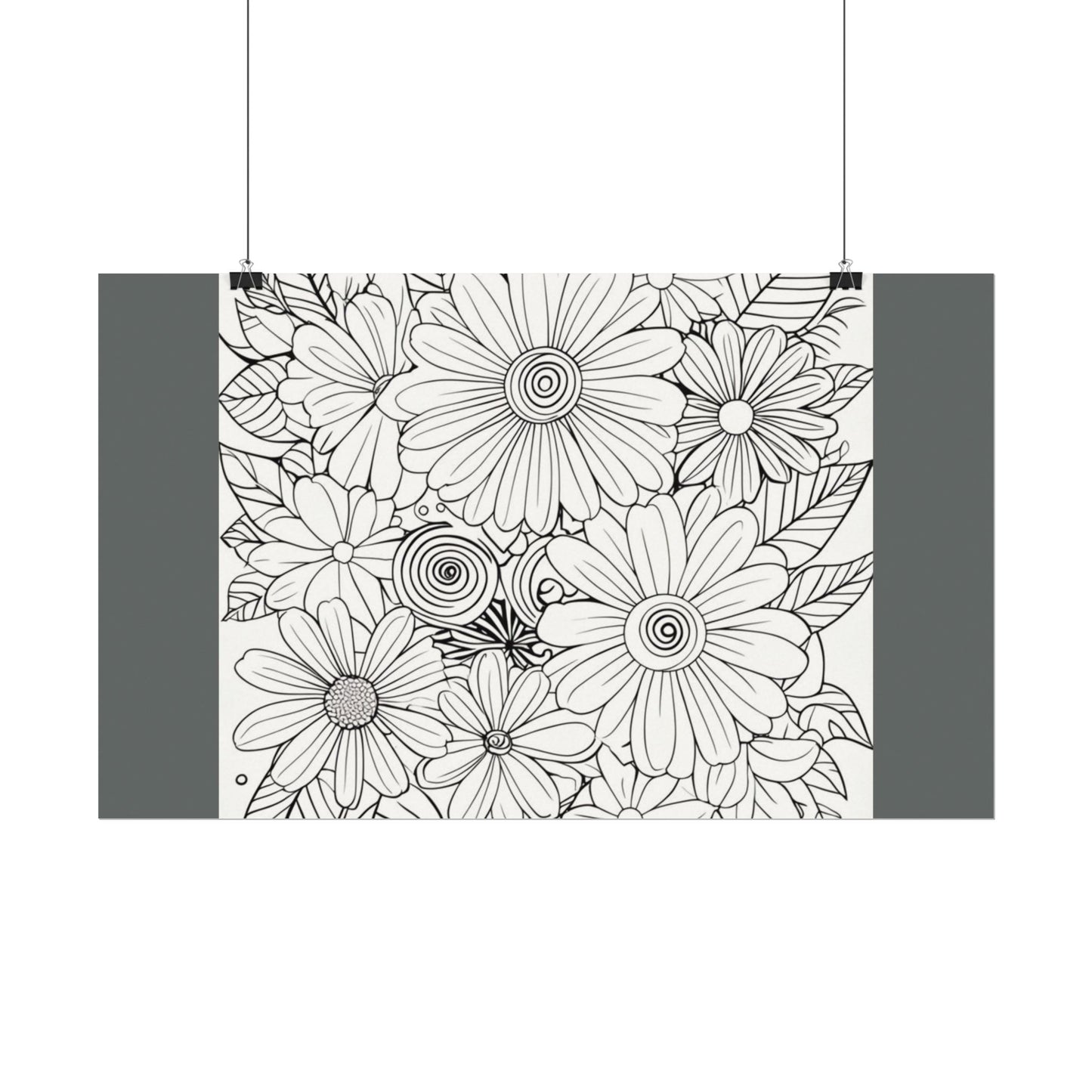 COLOR IT YOURSELF  Line Art Poster — Textured Matte Print