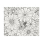 COLOR IT YOURSELF Floral Line Art Poster — Textured Matte Print