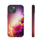 Floral Moonlight Phone Case – Purple Daisy Protective Cover