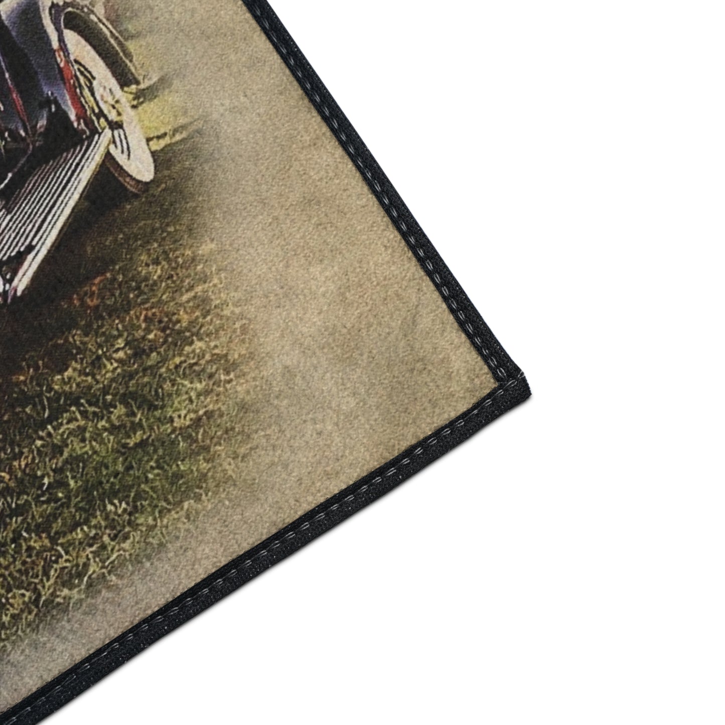 Vintage Classic Car Floor Mat — Retro Antique Auto Garage Rug