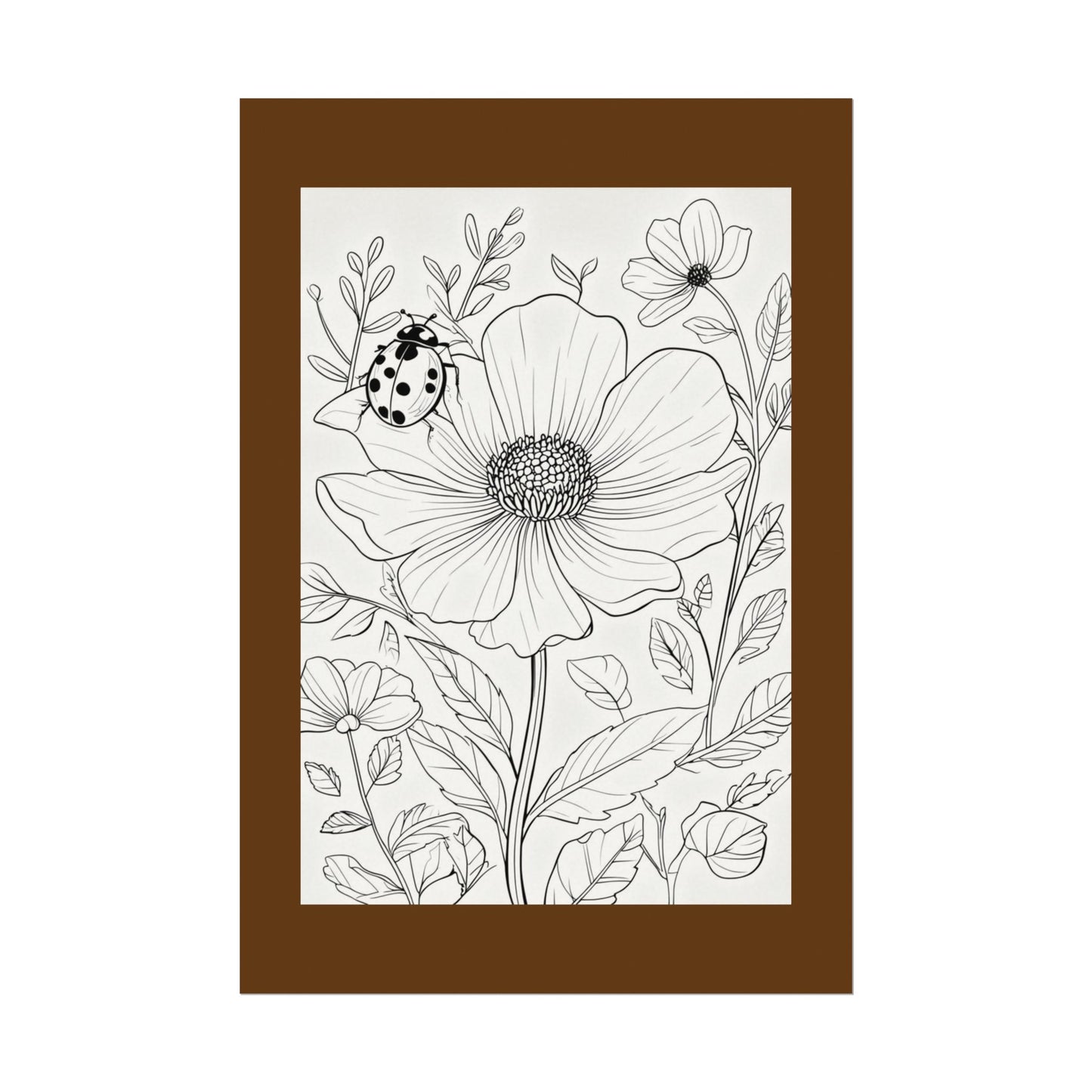 COLOR IT YOURSELF  Line Art Poster — Textured Matte Print