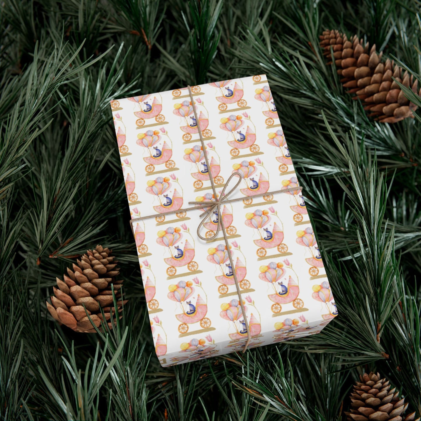 Gift Wrap Paper — Cute Floral Bunny Baby Shower Wrap