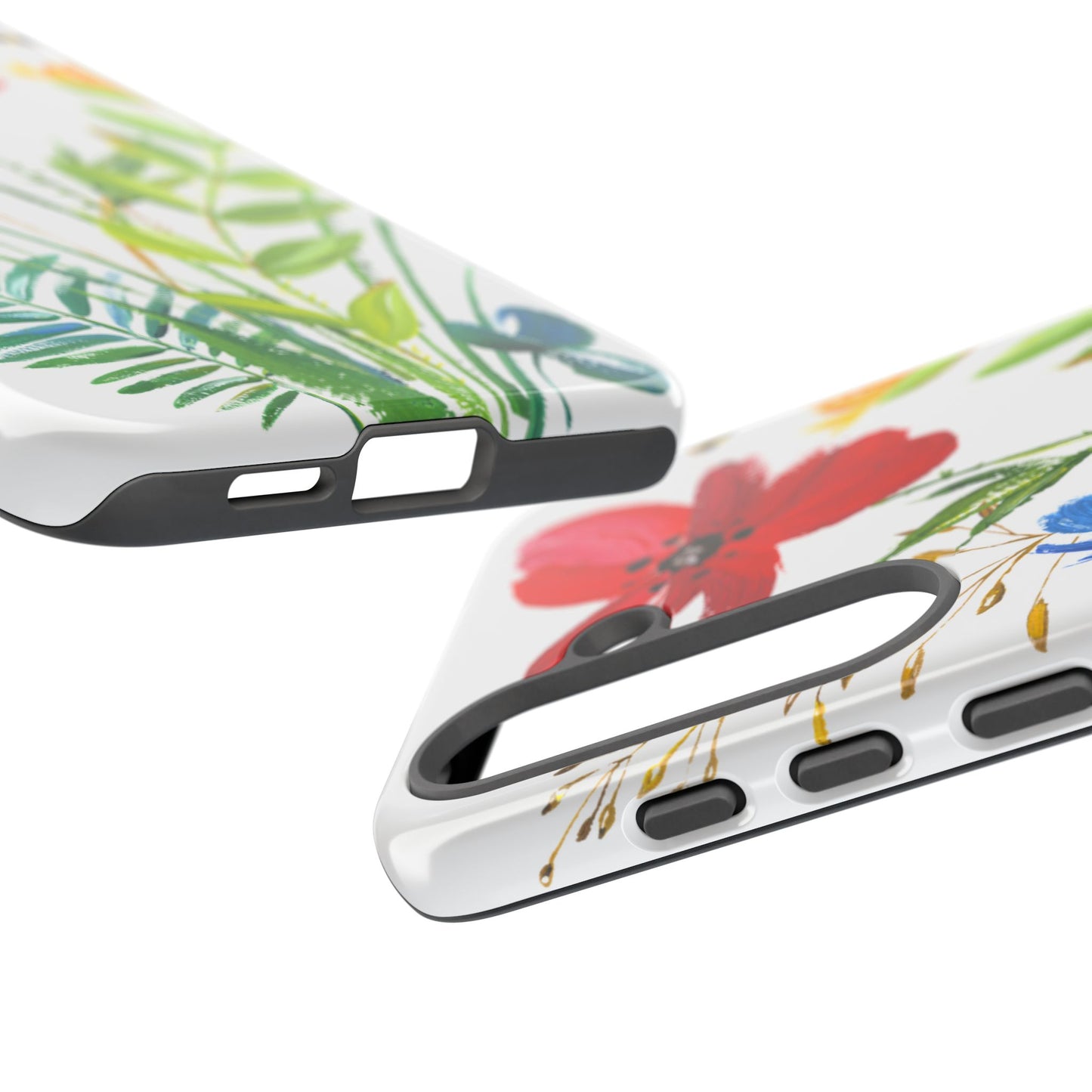 Floral Watercolor Tough Phone Case — Wildflower Bouquet Protective Cover