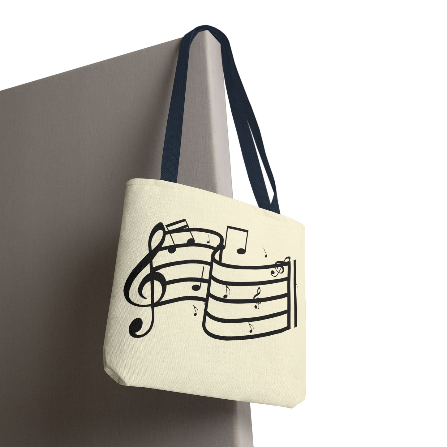 Music Notes Tote Bag — Sheet Melody Canvas Tote for Musicians & Music Lovers