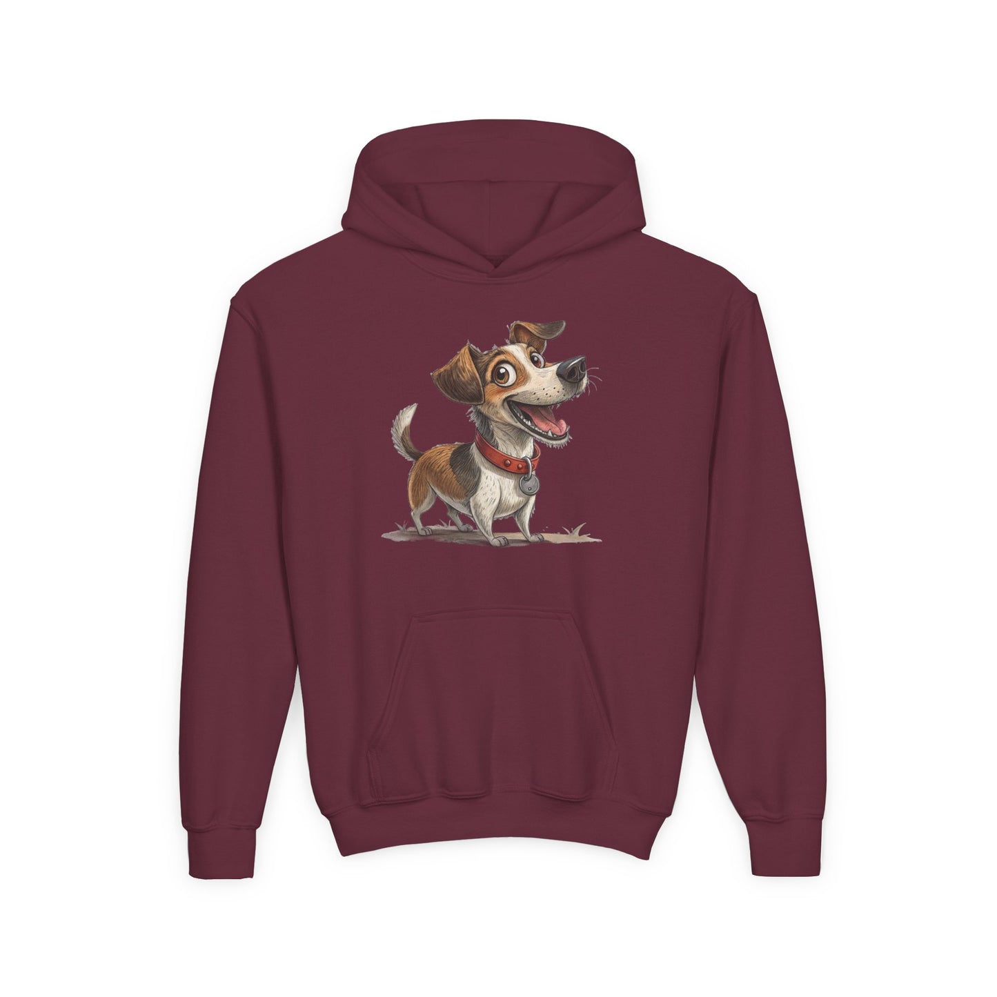 Kids Dog Hoodie – Cute Cartoon Jack Russell Puppy Sweatshirt (Custom Name Option)