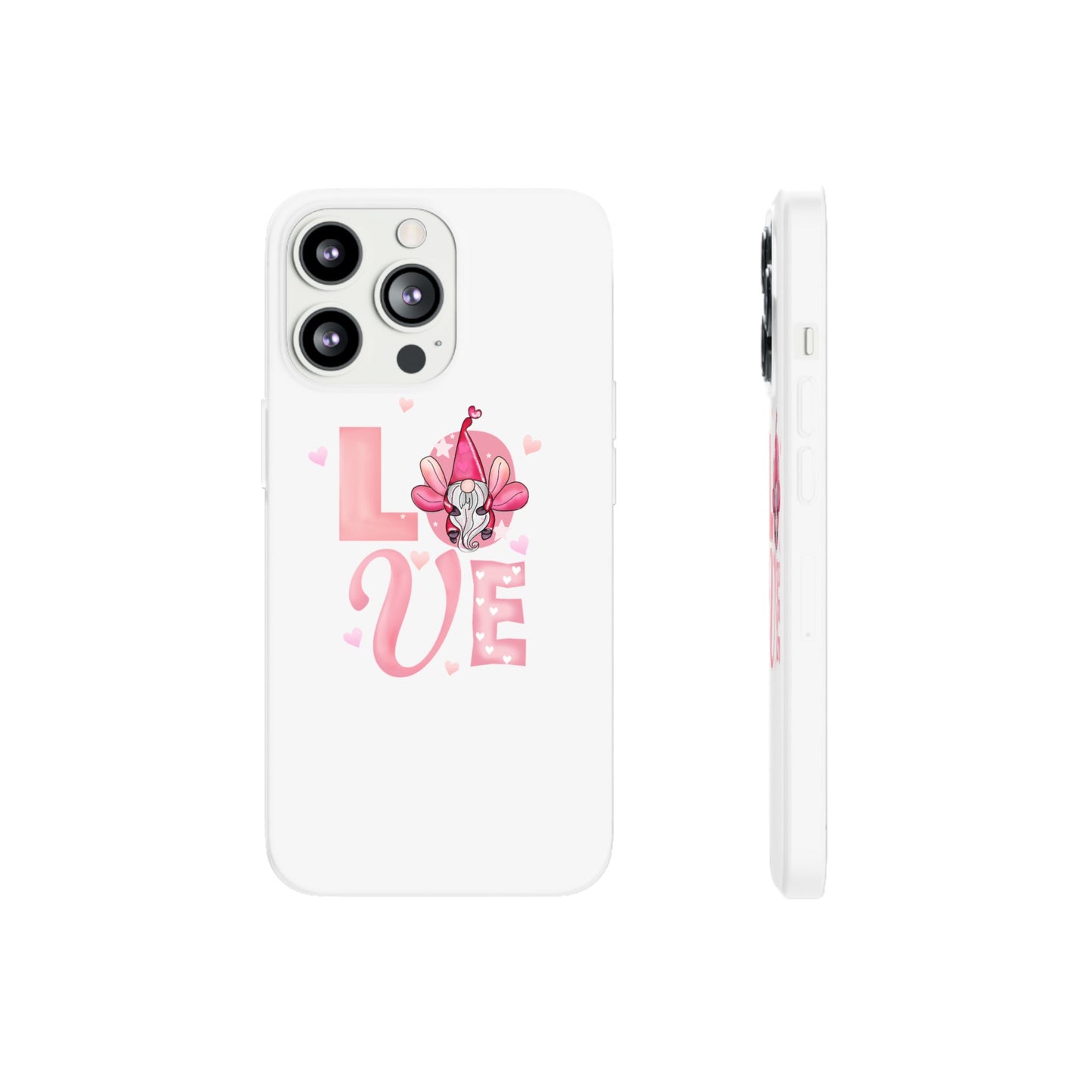 Love Gnome Phone Case — Cute Pink Valentine Flexi Case