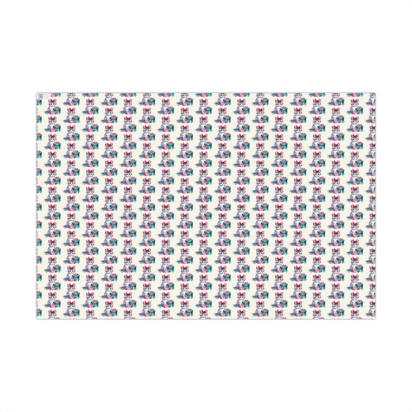 Gift Wrap Paper — Cute Kitten with Presents Pattern