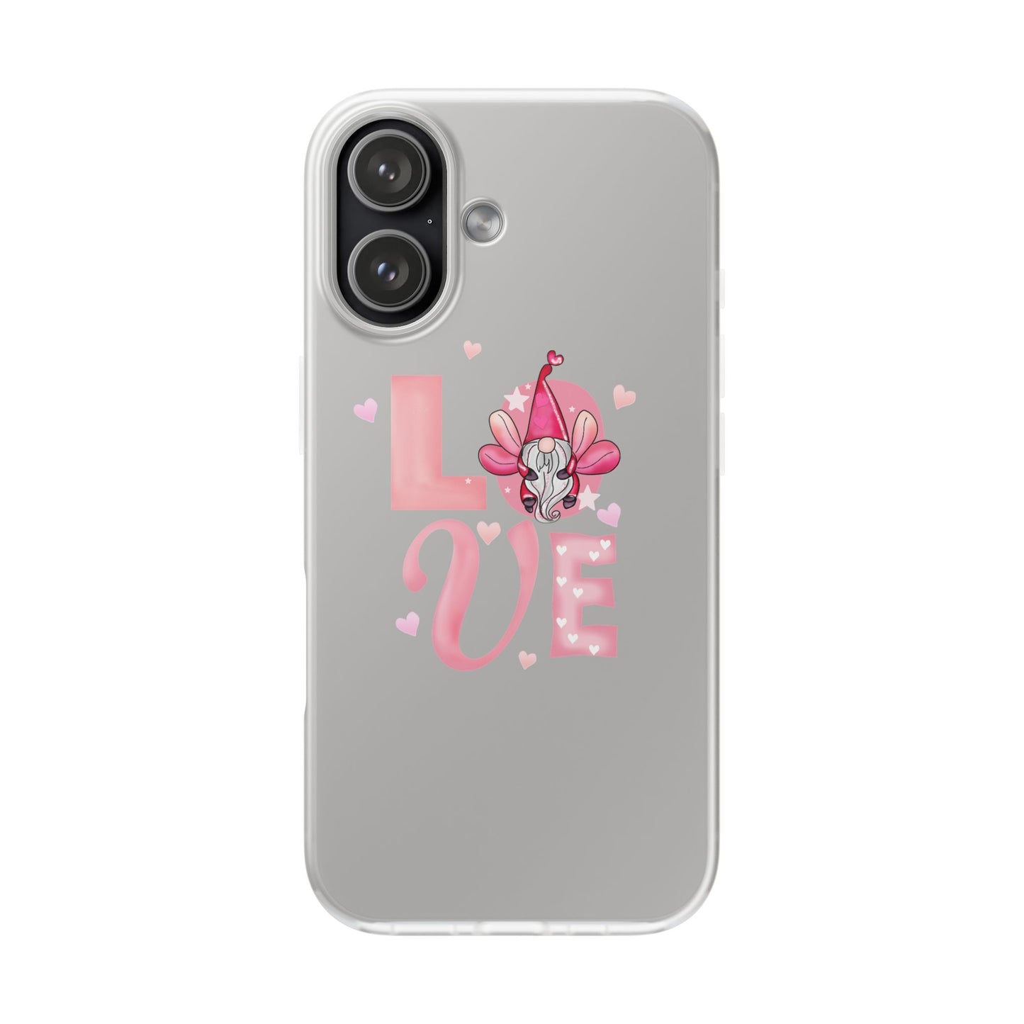 Love Gnome Phone Case — Cute Pink Valentine Flexi Case