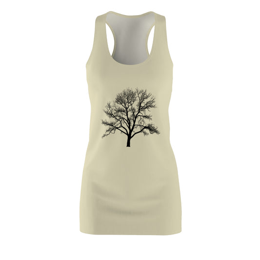 Nature-Inspired Women's Racerback Dress, Lightweight Summer Dress, Casual Outing Dress, Eco-Friendly Fashion, Gifts for Nature Lovers