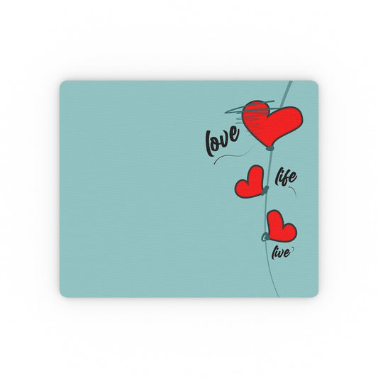 Love Life Hearts Rectangular Mouse Pad