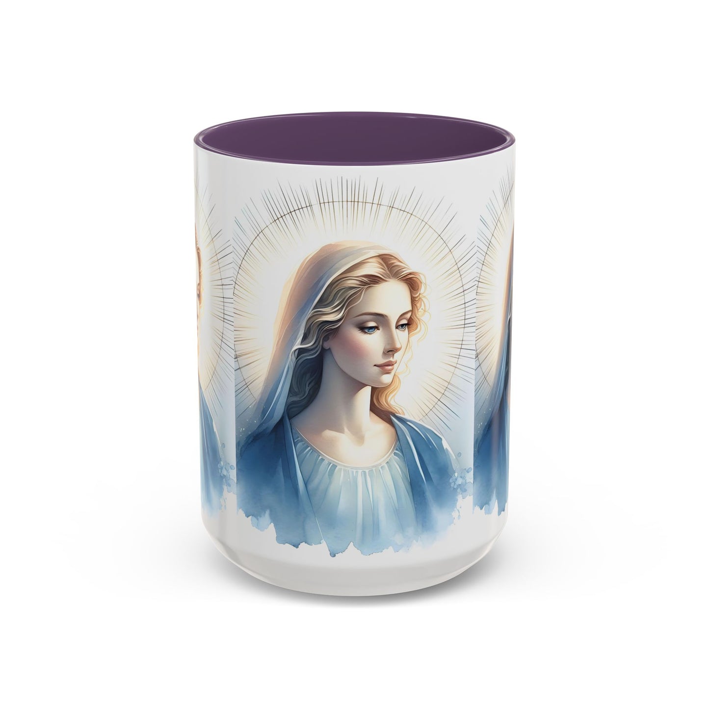 Serene Virgin Mary Accent Coffee Mug