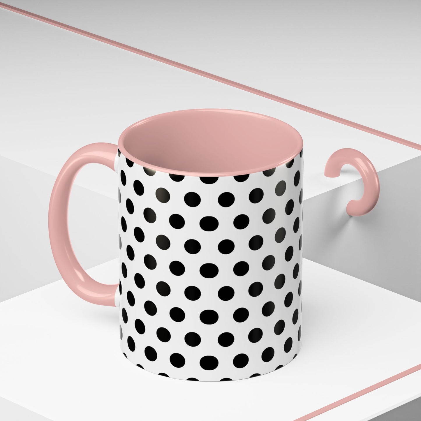 Elegant Polka Dot Mug - Stylish Coffee Cup for Home, Office, Gift for Birthdays, Anniversaries, Holidays, Unique Drinkware