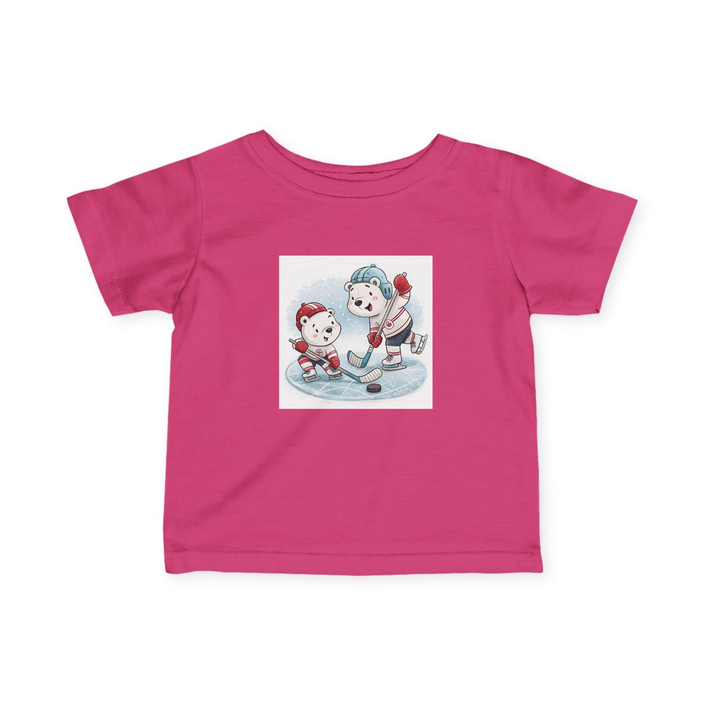 Infant Tee — Cute Ice Hockey Polar Bears Baby Shirt