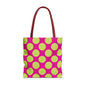 Vibrant Polka Dot Tote Bag, Colorful Shopping Bag, Eco-Friendly Tote