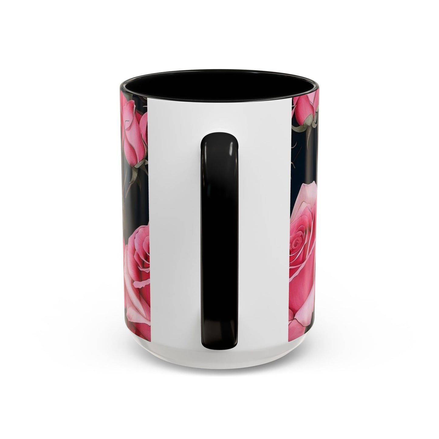 Floral Accent Coffee Mug, Gift for Her, Cute Floral Mug, Spring Decor, Coffee Lover Gift