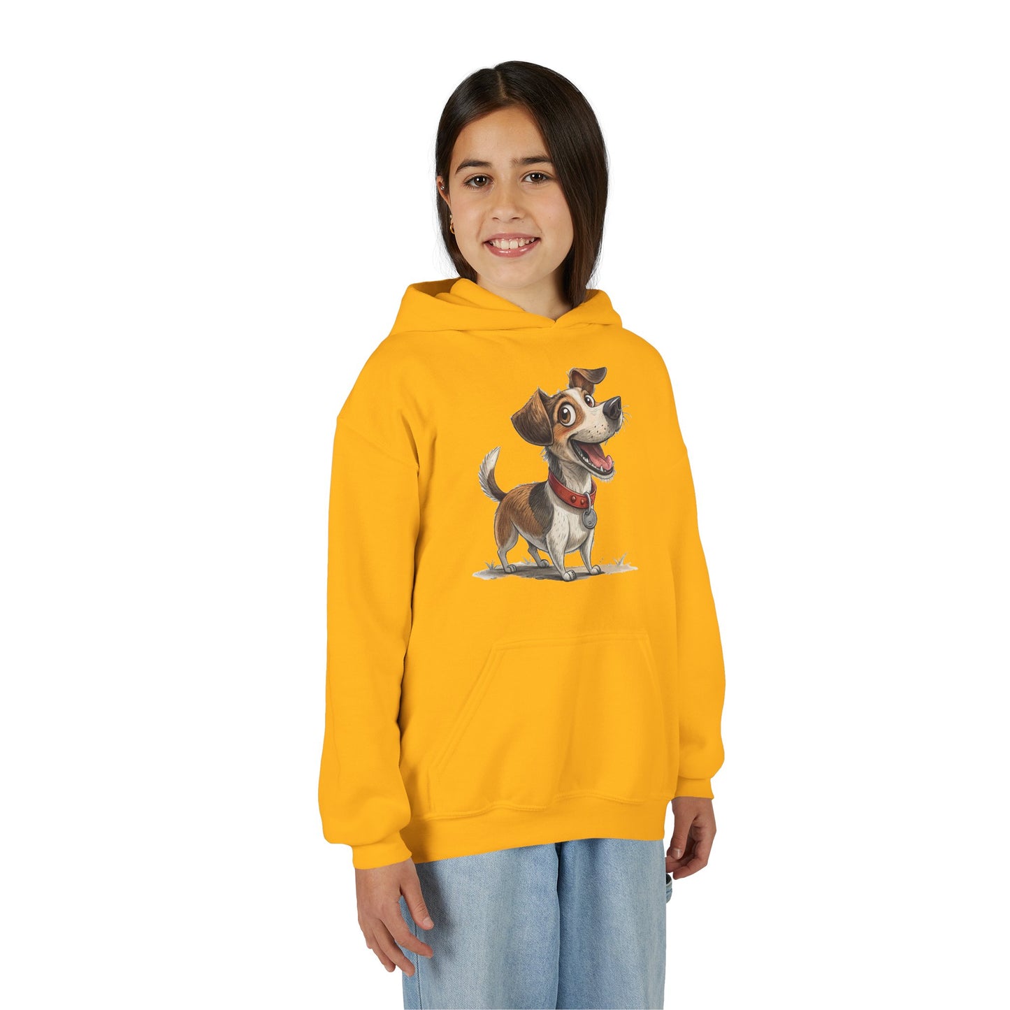 Kids Dog Hoodie – Cute Cartoon Jack Russell Puppy Sweatshirt (Custom Name Option)