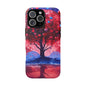 Heart Tree Phone Case — Romantic Red & Blue Protective Tough Case