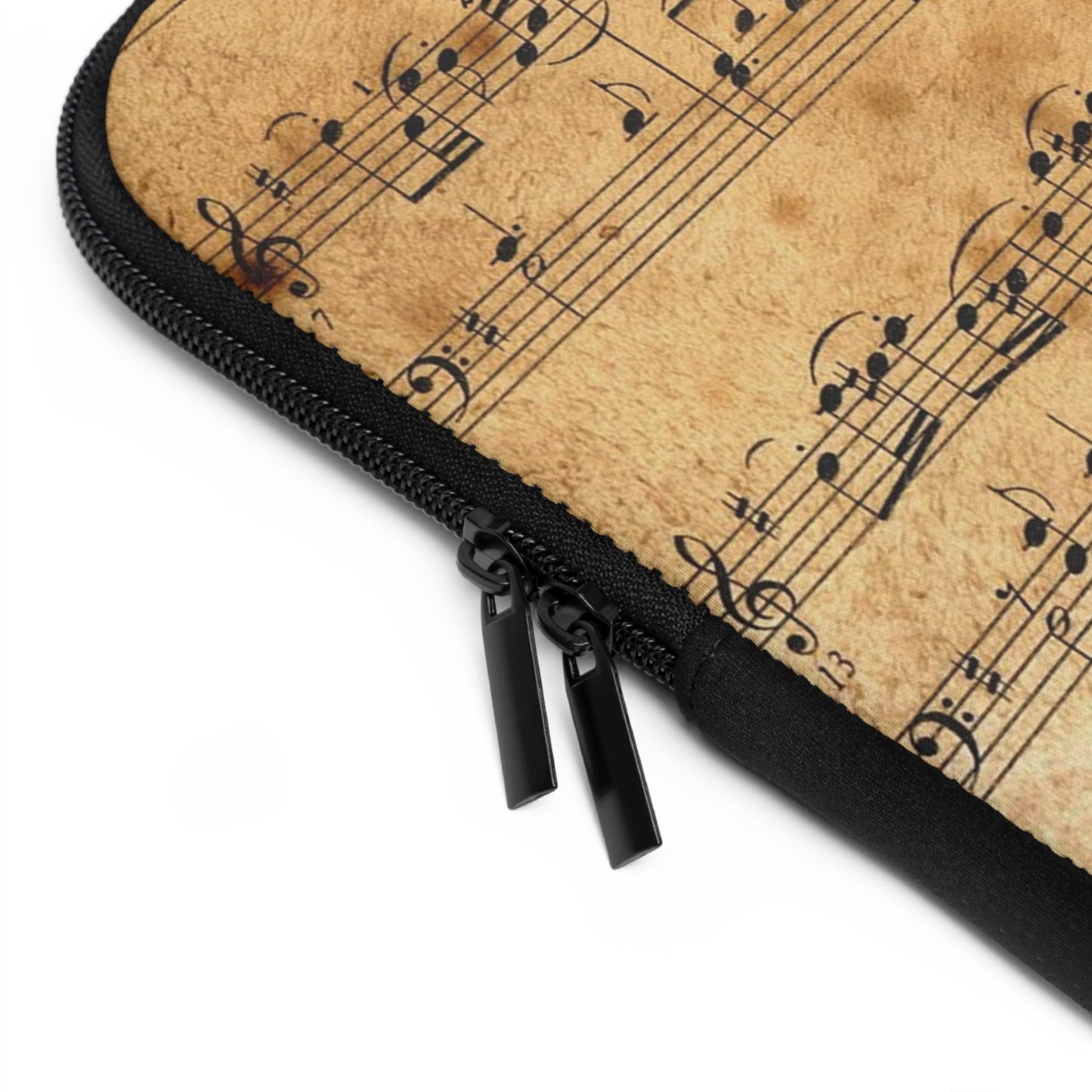Vintage Music Notes Laptop Sleeve, Music Lover Gift, Folio Case, Student Accessories, Laptop Protector, Stylish Tech Case