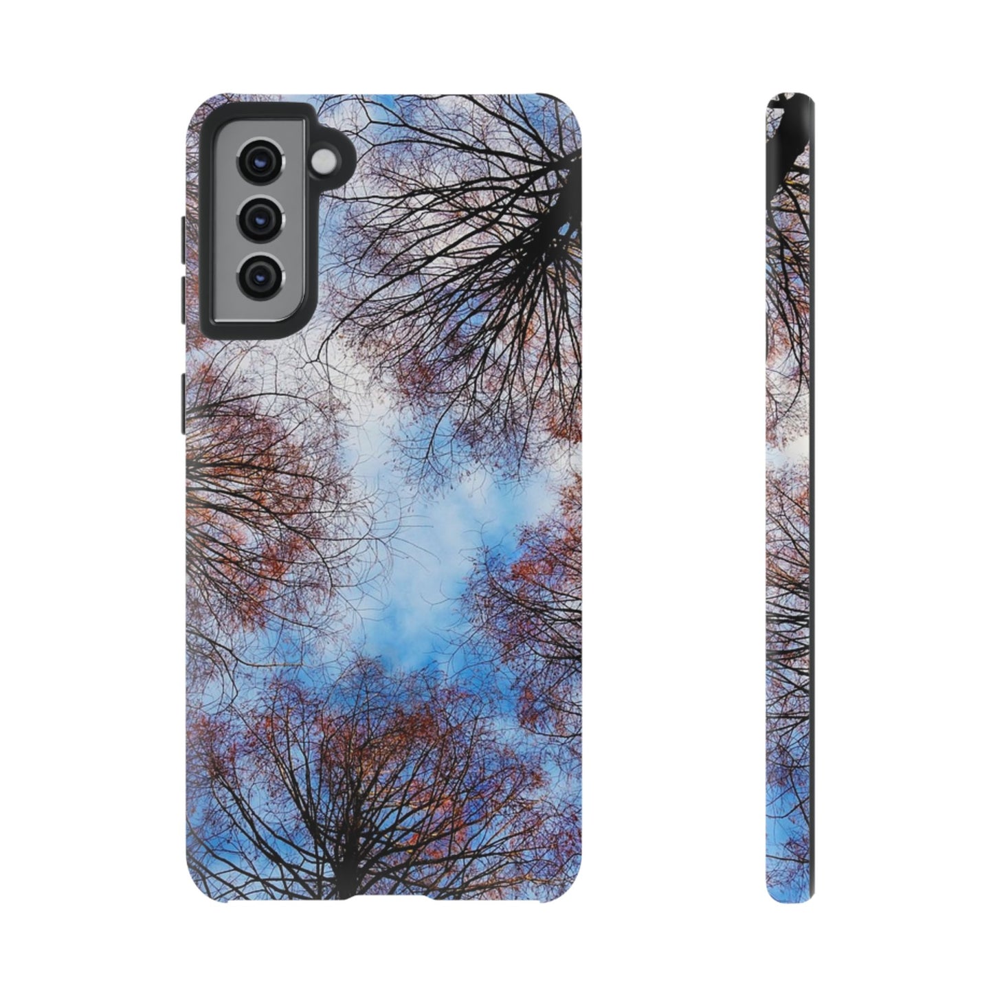Skyward Trees Phone Case — Nature Forest Canopy Protective Tough Case